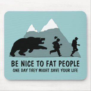 Funny fat joke mouse mat