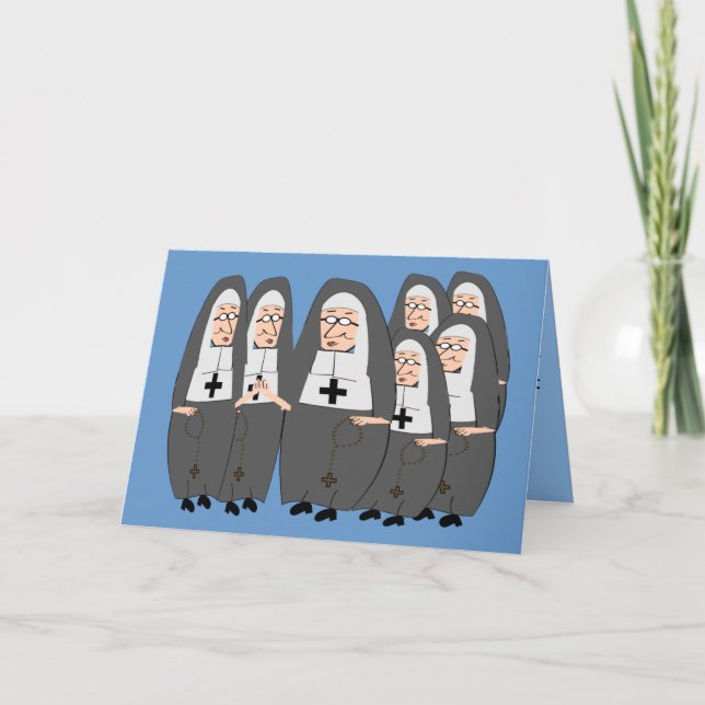 Funny "Fat Nuns" Gifts for any occasion Card (Front)