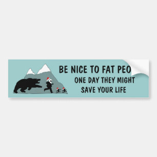 Funny fat Santa Bumper Sticker