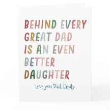 Funny Father and Daughter Greeting Card 