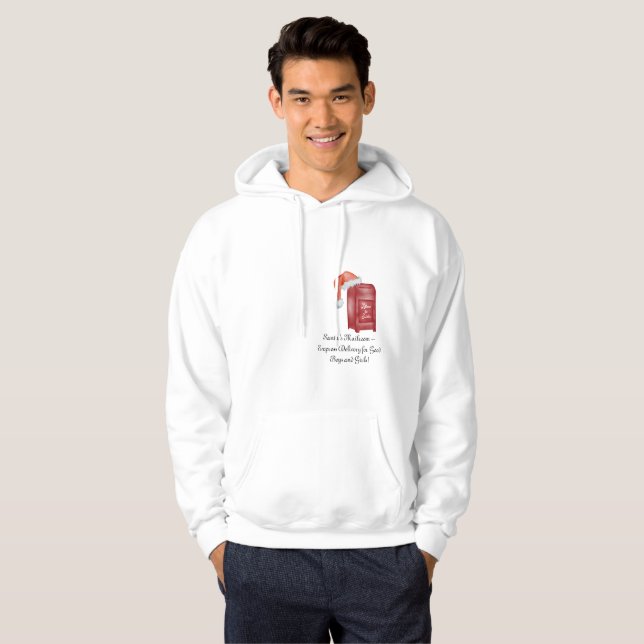 Funny Father Christmas Hoodie | Santa's Mailroom (Front Full)