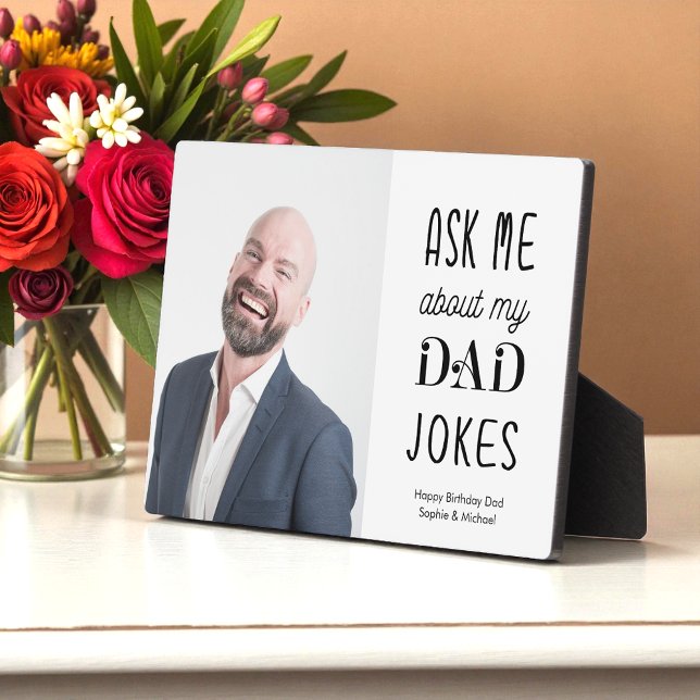 Funny Father Dad Quote Typography Photo Plaque (Creator Uploaded)