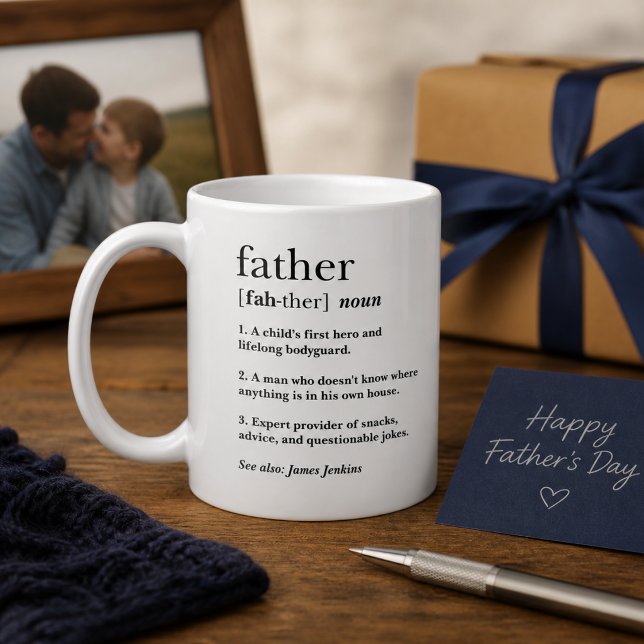 Funny Father Definition Gift for Father’s Day Coffee Mug (Creator Uploaded)