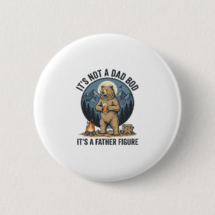 Funny Father Figure Bear Camping Vector Design_1 6 Cm Round Badge