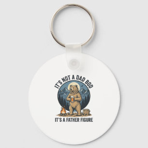 Funny Father Figure Bear Camping Vector Design_1 Key Ring