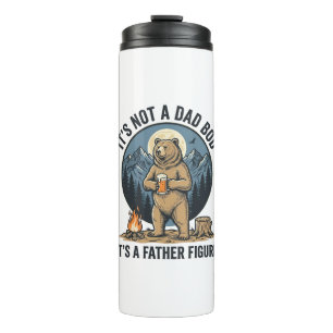Funny Father Figure Bear Camping Vector Design_1 Thermal Tumbler