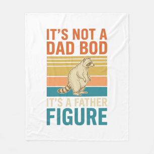 Funny Father Figure Racoon Vintage Shirt Design_1 Fleece Blanket