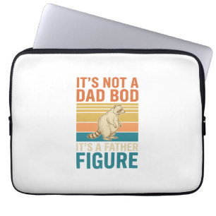 Funny Father Figure Racoon Vintage Shirt Design_1 Laptop Sleeve
