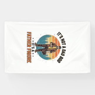 Funny Father Figure Vintage Dad Humor Shirt Design Banner
