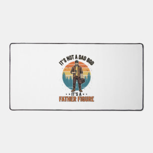 Funny Father Figure Vintage Dad Humor Shirt Design Desk Mat