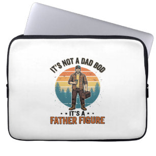 Funny Father Figure Vintage Dad Humor Shirt Design Laptop Sleeve