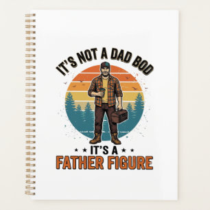 Funny Father Figure Vintage Dad Humor Shirt Design Planner