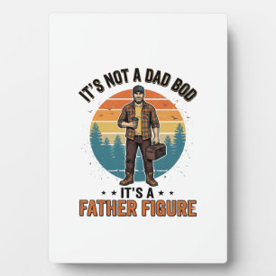 Funny Father Figure Vintage Dad Humor Shirt Design Plaque