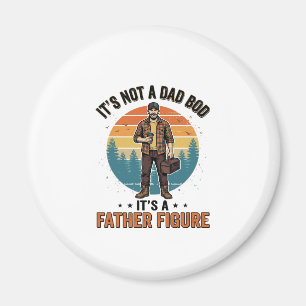 Funny Father Figure Vintage Dad Humour Shirt Desig Magnet