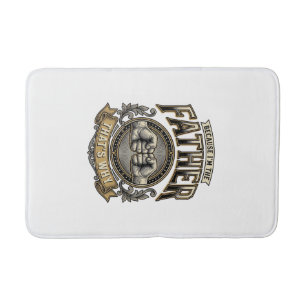 Funny Father Fist Bump Vintage Engraving Shirt Des Bath Mat