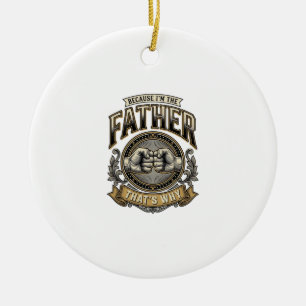 Funny Father Fist Bump Vintage Engraving Shirt Des Ceramic Tree Decoration