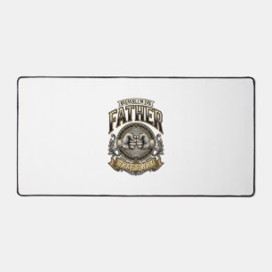 Funny Father Fist Bump Vintage Engraving Shirt Des Desk Mat