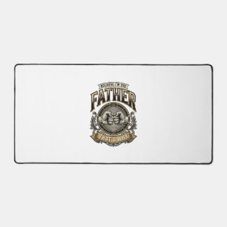 Funny Father Fist Bump Vintage Engraving Shirt Des Desk Mat