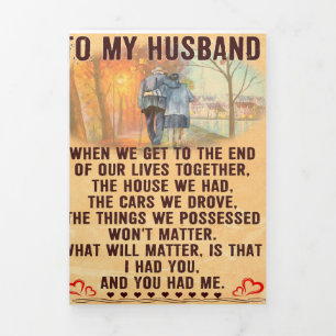 Funny Father Gift To My Family Present Tri-Fold Announcement