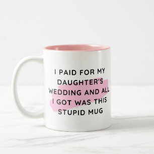 Funny Father Of Bride Gift, Wedding Gift For Dad Two-Tone Coffee Mug