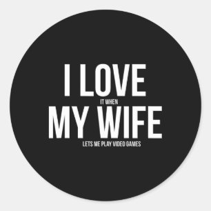 Funny Father&#; s Day Video Game Dad Classic Round Sticker