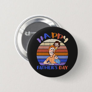 Funny father's day  6 cm round badge