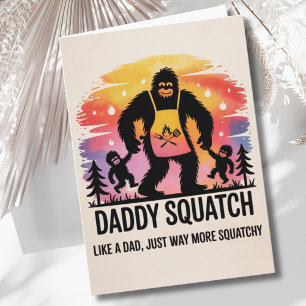 Funny Father's Day Bigfoot Sasquatch BBQ Kids Fun Card