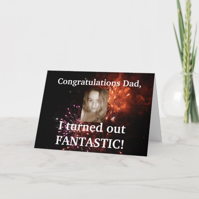 Funny Fathers Day Card - Add your own photo! (Front)