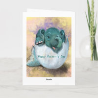 Funny Father's Day Card Baby Elephant Hatching