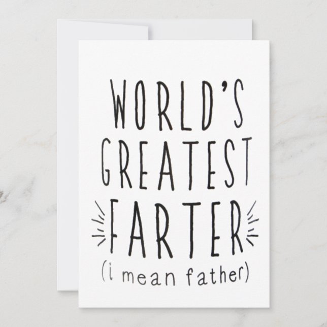 Funny Father's Day Card, birthday gift Holiday Card (Front)