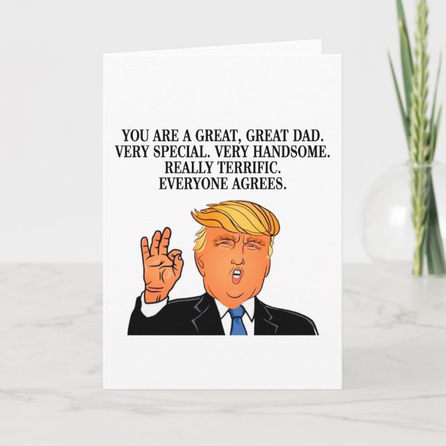 Funny Fathers Day Card - Donald Trump Card (Front)