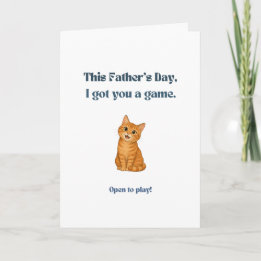Funny Father's Day Card for Cat Dads Orange Tabby