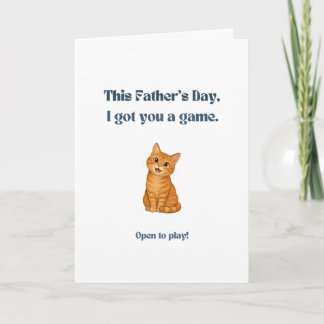 Funny Father's Day Card for Cat Dads Orange Tabby