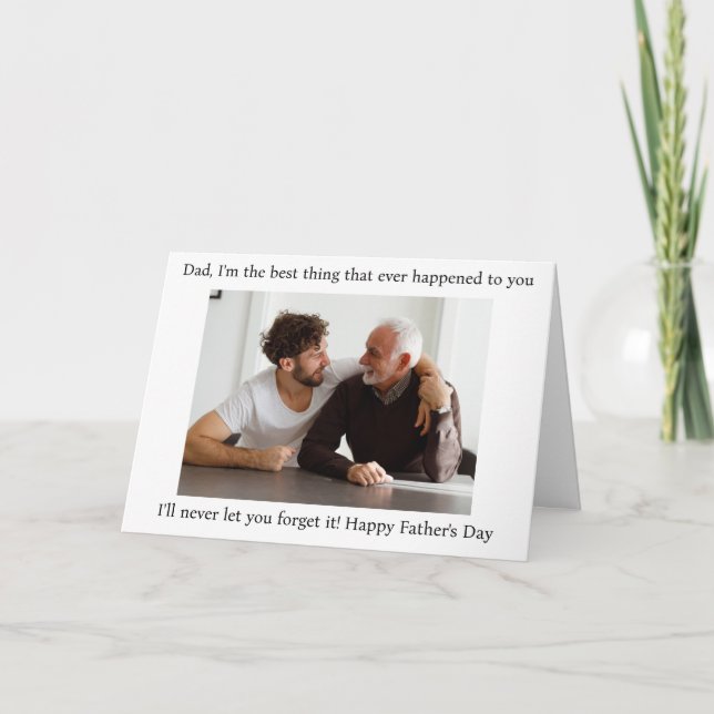 Funny Father's Day Card Photo Personalised  (Front)