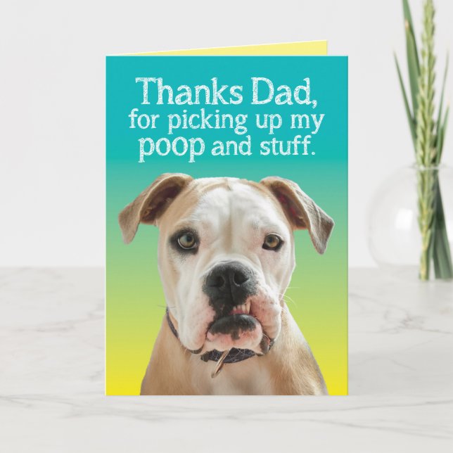 Funny Father's Day Card Thank You From The Dog (Front)