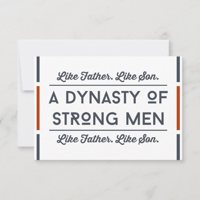 Funny Fathers day Card,Typography Strong Dad Card (Front)