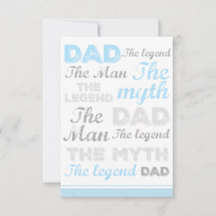 Funny Fathers day cards, The man the myth Dad Card