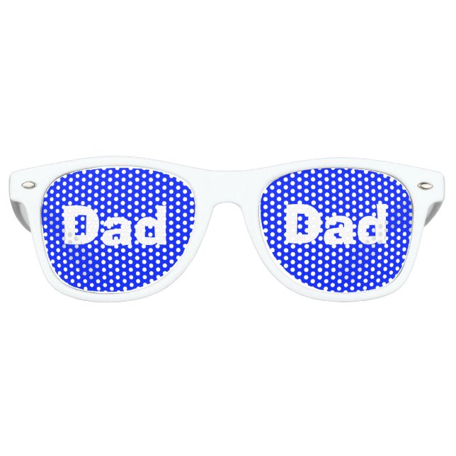 Funny Father's Day Dad Blue White 4Alan Retro Sunglasses (Front)