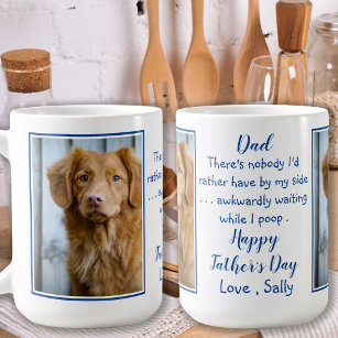 Funny Father's Day Dog Dad - Pet Photo - Dog Joke Coffee Mug