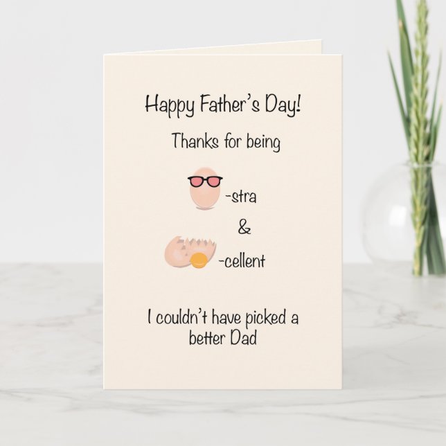 Funny Father's Day Folded Holiday Card (Front)