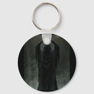 Funny fathers day ghost heart hands scary face key ring