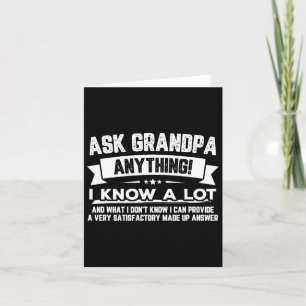 Funny Father's Day Gift 60th Ask Grandpa Anything Card