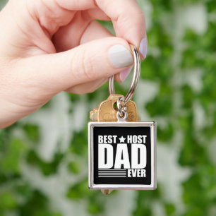 Funny Fathers Day Gift Best Host Dad Ever Key Ring
