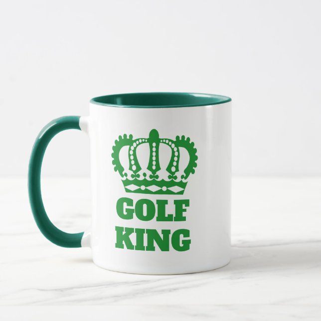 Funny Father's Day Gift for Golf Lovers, Golf King Mug (Left)