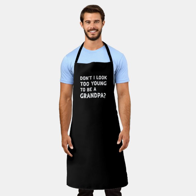 Funny Fathers day gift for grandpa Apron (Worn)