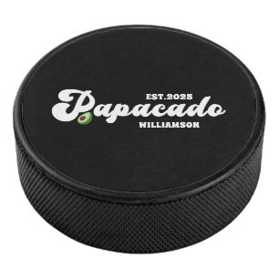 Funny Fathers day gift for new dad Hockey Puck