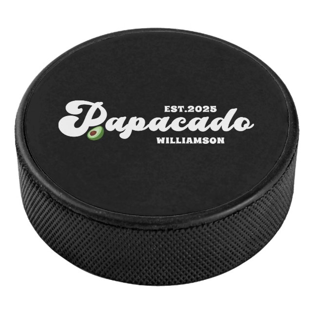 Funny Fathers day gift for new dad Hockey Puck (3/4)