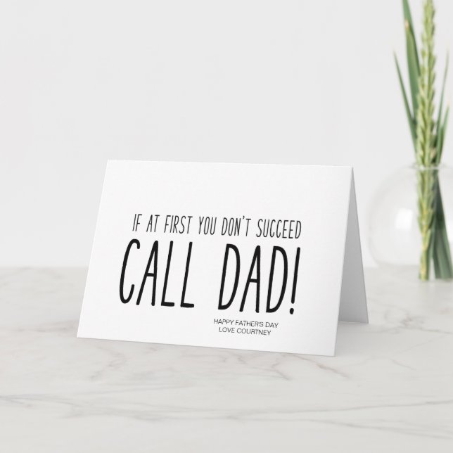 Funny Fathers Day Gift From Kids Daughter For Dad Card (Front)