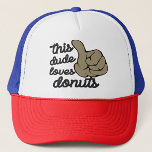 Funny Father's Day Gift, This Dad Loves Doughnuts Trucker Hat