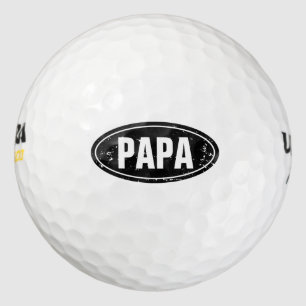 Funny Fathers Day golf ball set for dad PAPA